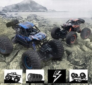 RC Monster auto 4X4 kauko-ohjattava maastoauto, sininen hinta ja tiedot | Poikien lelut | hobbyhall.fi