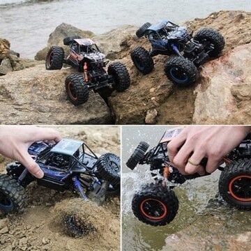 RC Monster auto 4X4 kauko-ohjattava maastoauto, sininen hinta ja tiedot | Poikien lelut | hobbyhall.fi