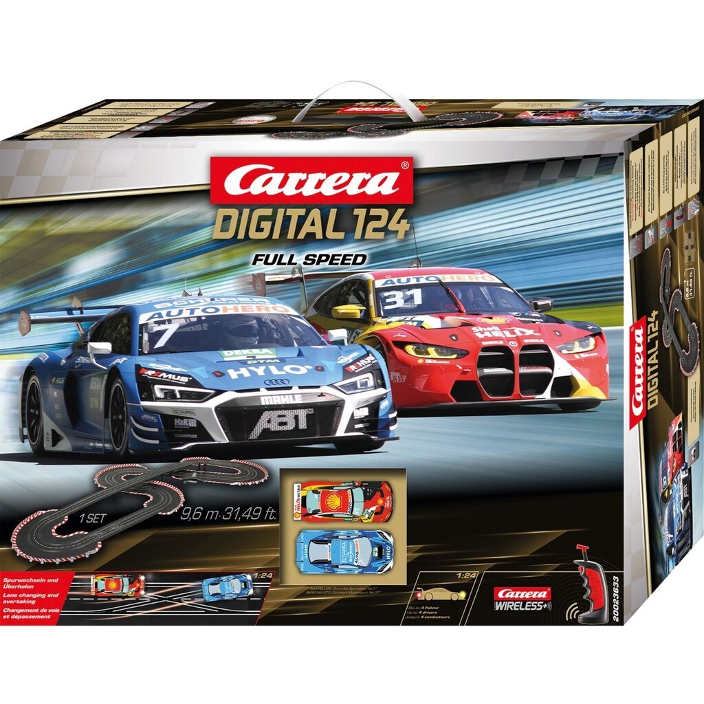 Carrera DIGITAL 124 DTM Full Speed -kilparata hinta ja tiedot | Poikien lelut | hobbyhall.fi