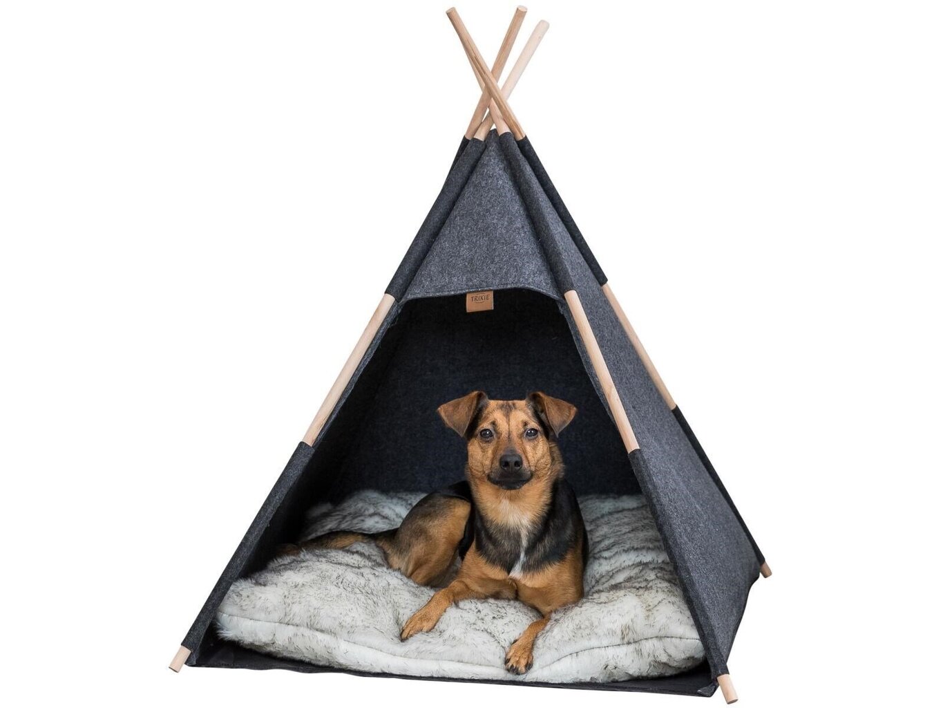 Lemmikkiteltta Trixie Tipi, 70x70x70 cm, harmaa hinta ja tiedot | Pedit ja pesät | hobbyhall.fi