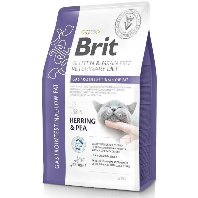 Brit Veterinary Gastrointestinal Low Fat 2kg hinta ja tiedot | Kissan kuivaruoka | hobbyhall.fi