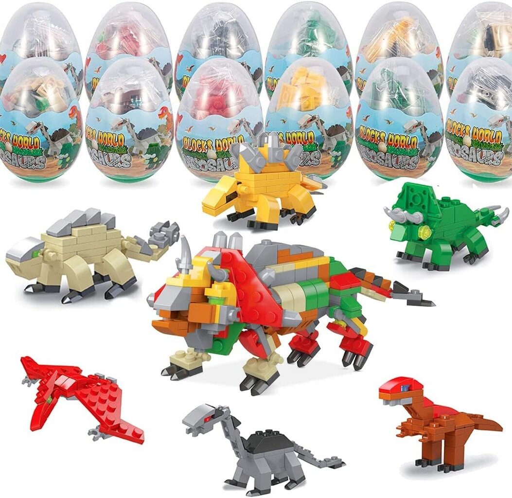 Pienet dinosaurus rakennuspalikat, 12 kpl hinta ja tiedot | Kehittävät lelut | hobbyhall.fi