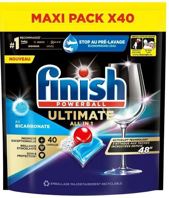 Astianpesukonetabletit Finish Powerball Ultimate All in 1, 40 kpl hinta ja tiedot | Astianpesuaineet | hobbyhall.fi