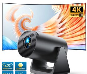 Wimius L1 Mini projektori 1080P tuki 300 ANSI Android 11 Wifi Bluetooth projektori Auto Keystone Home Projector Kannettava hinta ja tiedot | Projektorit | hobbyhall.fi