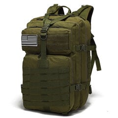 Army Green-50L-Military Tactical Reput Miesten 50L / 25L Vedenpitävät Suurikapasiteettiset Laukut Assault Pack retkeilyyn Metsästys Vaellus Miesten reput hinta ja tiedot | Tietokonelaukut | hobbyhall.fi