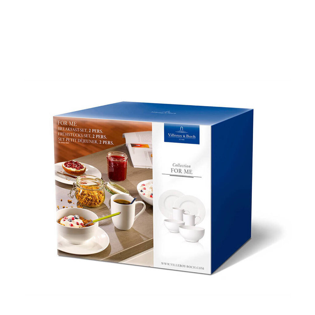 Villeroy & Boch For Me Breakfast-Set -aamiaisastiasto 2 henkilölle hinta ja tiedot | Lasit, mukit ja kannut | hobbyhall.fi