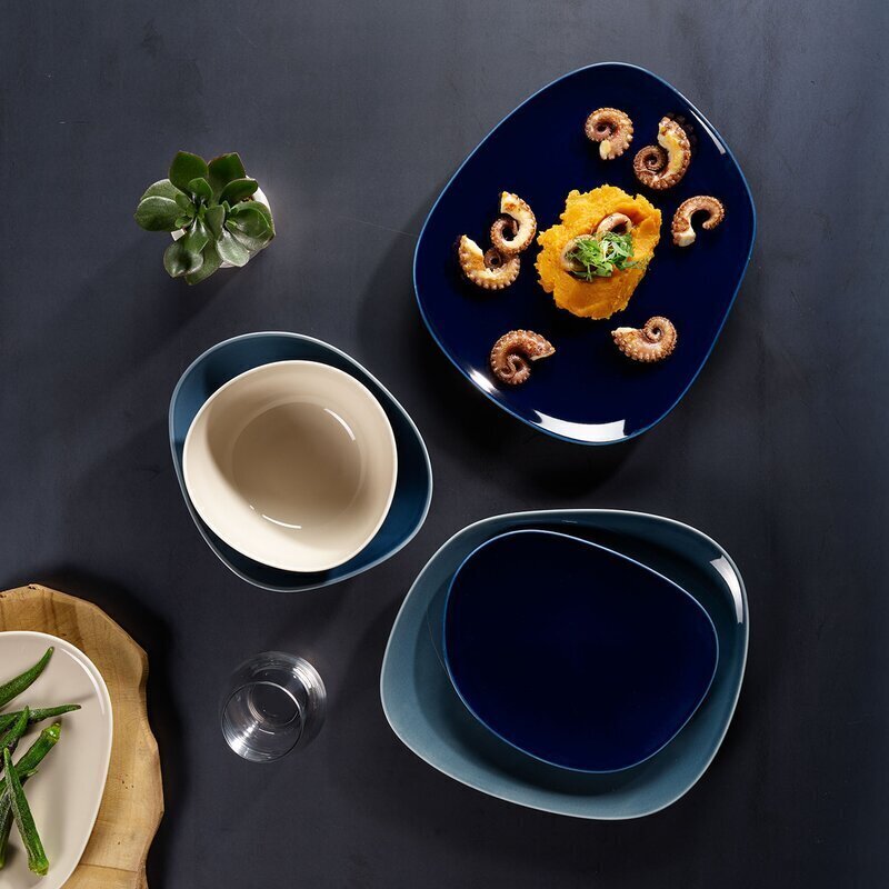 Villeroy & Boch Astiastosetti Organic Deep Blue 12-os. hinta ja tiedot | Astiat | hobbyhall.fi