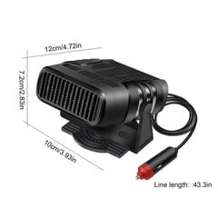 24V tuuletinlämmitin 200W-auton lämmittimen tuuletin 12V/24V Kannettava lämmitin 2 in 1 Lämmitys Jäähdytystuuletin 360 astetta kääntyvä auton tuulilasin huurteenpoisto hinta ja tiedot | Lisätarvikkeet autoiluun | hobbyhall.fi