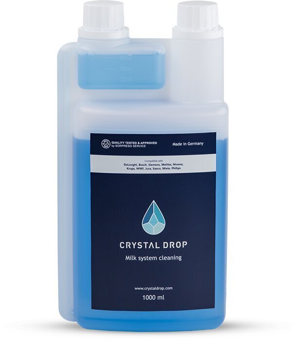 Crystal Drop 1000 ml Kahvinkeittimen maitojärjestelmän puhdistusaine. hinta ja tiedot | Puhdistusaineet | hobbyhall.fi