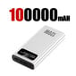 100000mAH 120W Power Bank Super nopea latausakku Korkean kapasiteetin digitaalinen näyttö Ulkoinen akku iPhone Samsung Xiaomi hinta ja tiedot | Varavirtalähteet | hobbyhall.fi