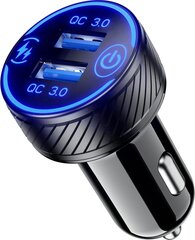 Tupakansytyttimen USB-sovitin QC3.0 autolaturi LED-valon päälle/pois-kytkimellä Pikalataus, kaksoisportti 36W/3A puhelinkameralle ja muille hinta ja tiedot | Paristolaturit | hobbyhall.fi