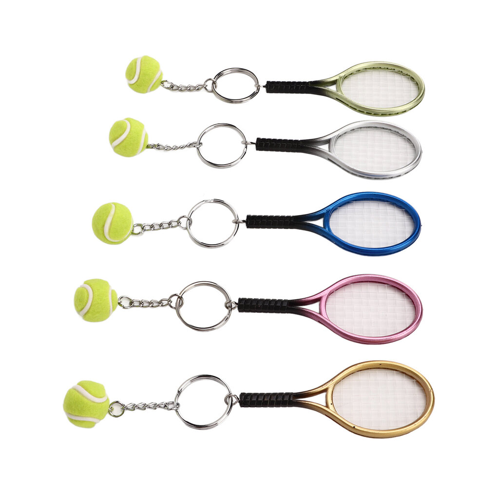 kpl Mini Tennis Racket Ball Avaimenperä Riipus Avaimenperä Kulta Hopea Ruusunsininen Pronssi Lahjoihin Urheilun ystäville hinta ja tiedot | Tennisvälineet | hobbyhall.fi