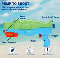 Vihreä-dinosauruksen vesipyssy Rantahiekkalelut Kesä Ammunta Lasten Lelu Ulkolelu Puristava Vedenpaine Gun Peli Pojat Rantauima-allas Taistelulelu Lahjat hinta ja tiedot | Hiekkalelut ja rantalelut | hobbyhall.fi