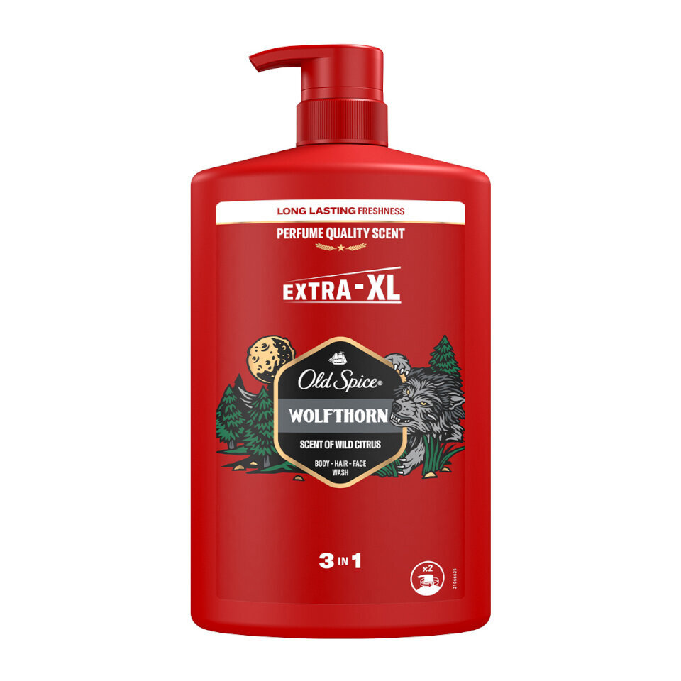 Suihkugeeli Old Spice Wolfthorn miehille, 1000 ml hinta ja tiedot | Suihkusaippuat ja suihkugeelit | hobbyhall.fi