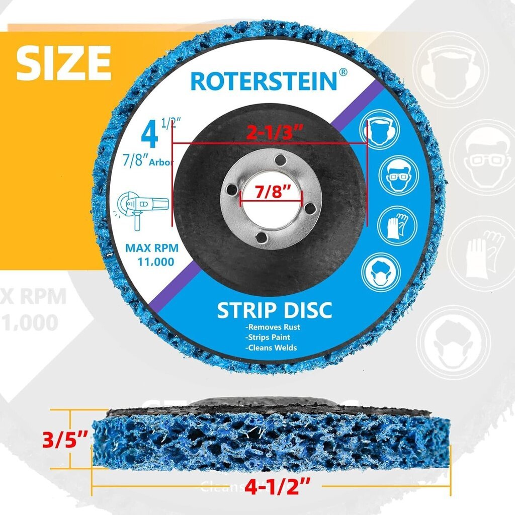 ROTERSTEIN Hiomapaperit, 10 kpl, 105 mm hinta ja tiedot | Hiomakoneet | hobbyhall.fi