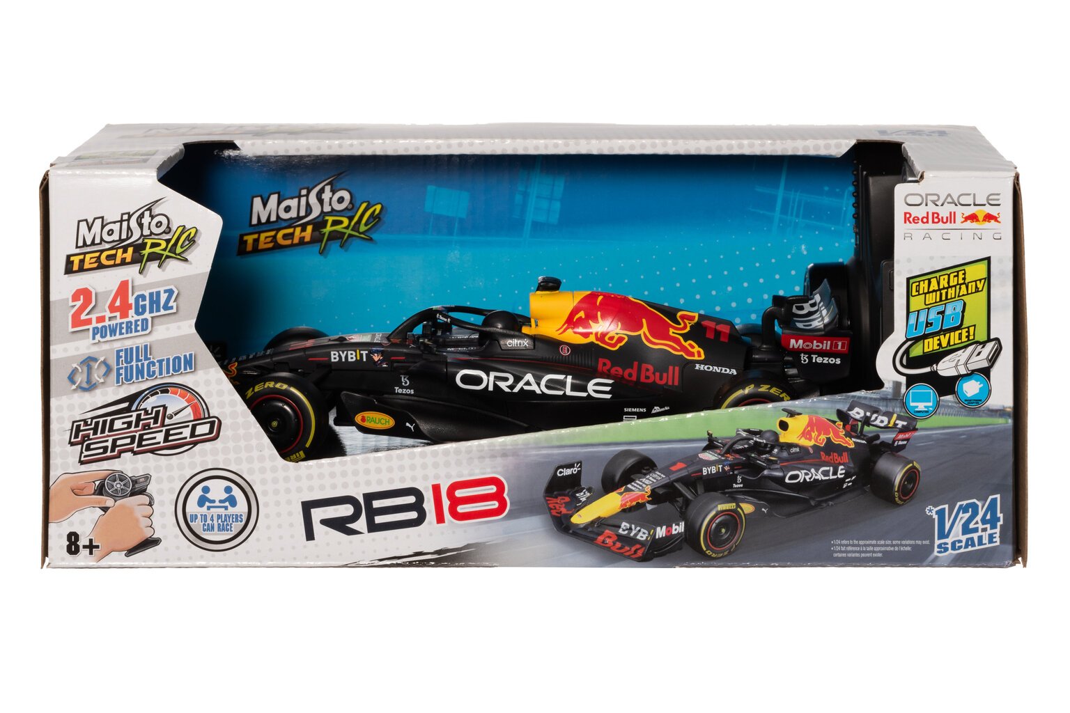 Maisto Tech R/C Premium 1:24 Red Bull Racing RB18 auto lajitelma hinta ja tiedot | Poikien lelut | hobbyhall.fi