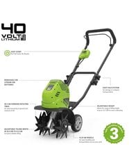 Ohjausaisa Greenworks G40TL hinta ja tiedot | Nurmikon ilmaajat ja jyrsimet | hobbyhall.fi