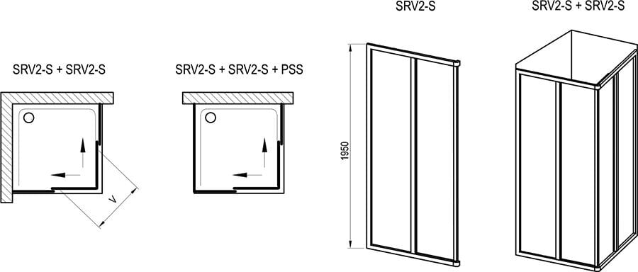 Neliönmuotoinen suihkukaappi Supernova SRV2-S 75 hinta ja tiedot | Suihkukaapit ja suihkunurkat | hobbyhall.fi