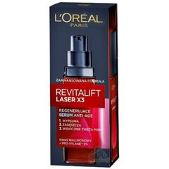 Ikääntymistä estävä seerumi L'Oreal Paris Revitalift Laser x3 30 ml hinta ja tiedot | Kasvoöljyt ja seerumit | hobbyhall.fi