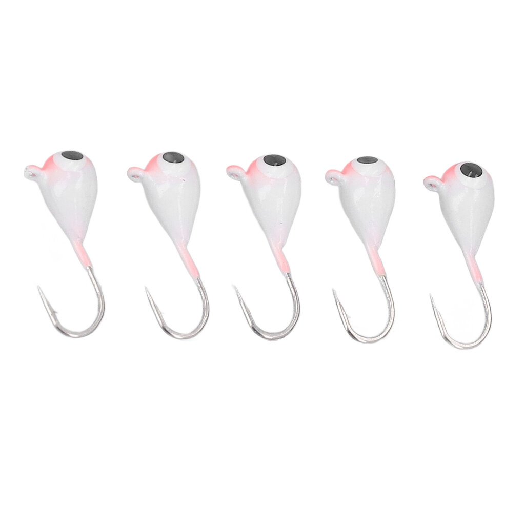 5 kpl Pilkkimisjigs Kit Outdoor Pilkkiminen Ahvenkoukut Talvikalastus Uistimet Pinkki 5MM hinta ja tiedot | Ongenkoukut | hobbyhall.fi