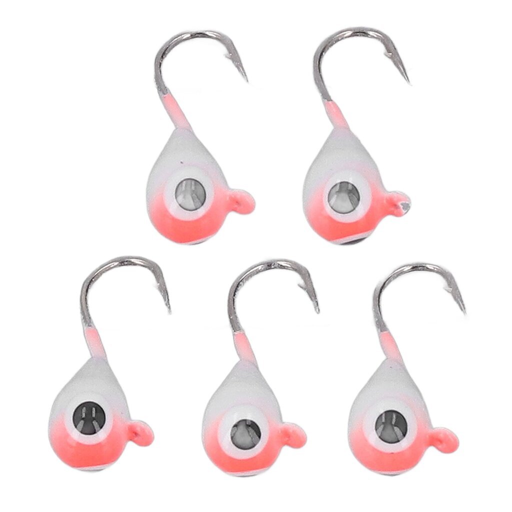 5 kpl Pilkkimisjigs Kit Outdoor Pilkkiminen Ahvenkoukut Talvikalastus Uistimet Pinkki 5MM hinta ja tiedot | Ongenkoukut | hobbyhall.fi