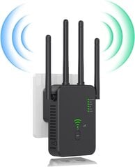 Langaton WiFi-yhteys 1200 Mbps WiFi-toistin signaalivahvistin, kaksikaistainen 2,4G 5G WiFi-laajennus 802.11ac Gigabit WiFi WPS-reitittimellä Verkkoantenni US PLUG 2.4G 5.8G 1200Mbps1 hinta ja tiedot | Reitittimet ja modeemit | hobbyhall.fi