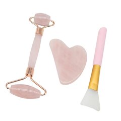 Face Beauty Pink Crystal Roller Jade Massager Pink Crystal Sydämenmuotoinen Gua Sha Mask -sivellin hinta ja tiedot | Imetystuotteet | hobbyhall.fi