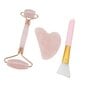 Face Beauty Pink Crystal Roller Jade Massager Pink Crystal Sydämenmuotoinen Gua Sha Mask -sivellin hinta ja tiedot | Imetystuotteet | hobbyhall.fi