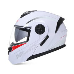 Dual Lens Flip Up -moottoripyöräkypärä Modulaarinen Motocross Crash Moto Full Face -kypärät Unisex-talviatsastustarvike DOT M mattamusta hinta ja tiedot | Laskettelukypärät | hobbyhall.fi