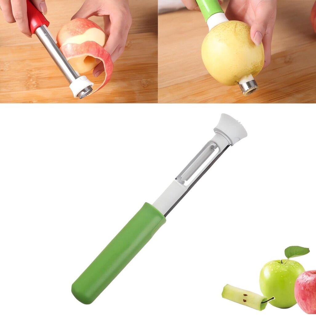 2-in-1 ruostumattomasta teräksestä valmistettu Apple Core Remover -työkalu hedelmäsiementen poistotyökalu keittiön ruokailuun hinta ja tiedot | Keittiövälineet | hobbyhall.fi