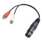 3-nastainen XLR-naaras-2RCA-naaras-audioadapterikaapeli hinta ja tiedot | Kaapelit ja adapterit | hobbyhall.fi