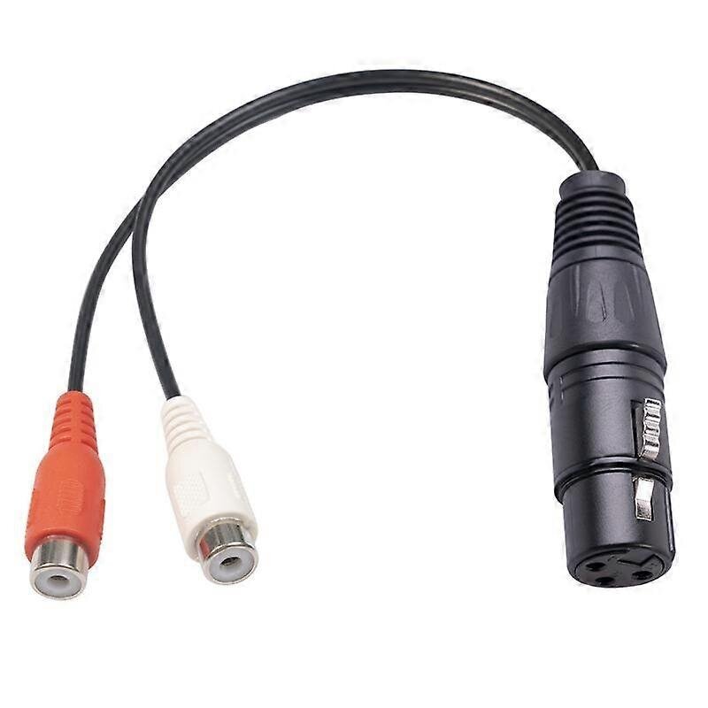 3-nastainen XLR-naaras-2RCA-naaras-audioadapterikaapeli hinta ja tiedot | Kaapelit ja adapterit | hobbyhall.fi