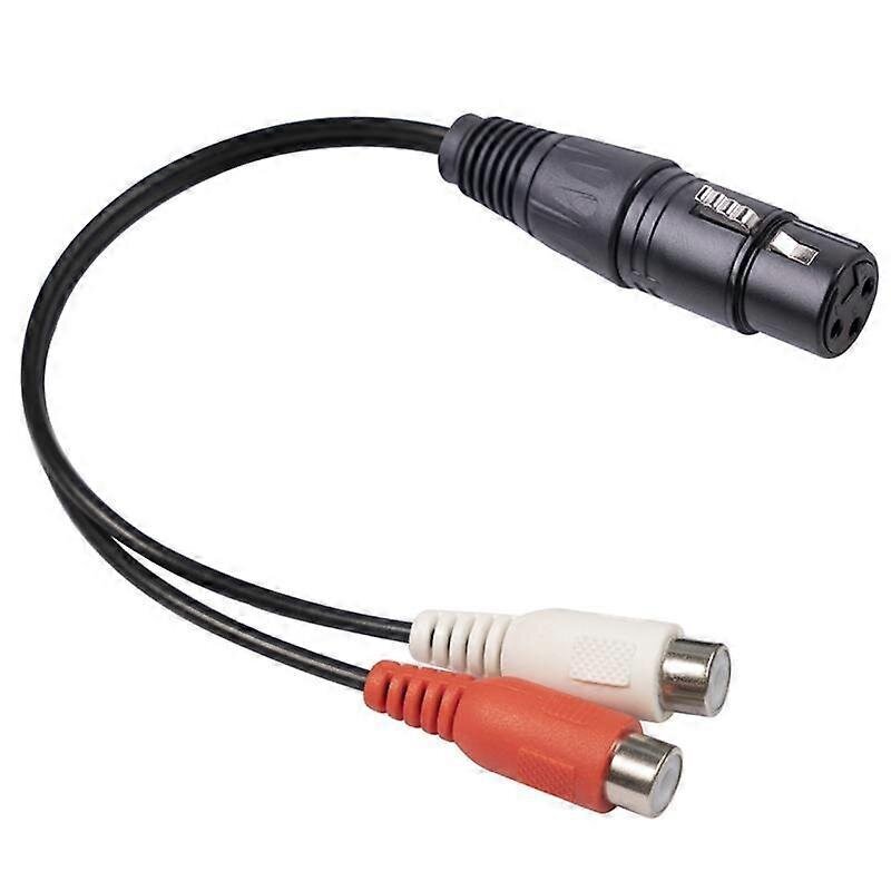 3-nastainen XLR-naaras-2RCA-naaras-audioadapterikaapeli hinta ja tiedot | Kaapelit ja adapterit | hobbyhall.fi