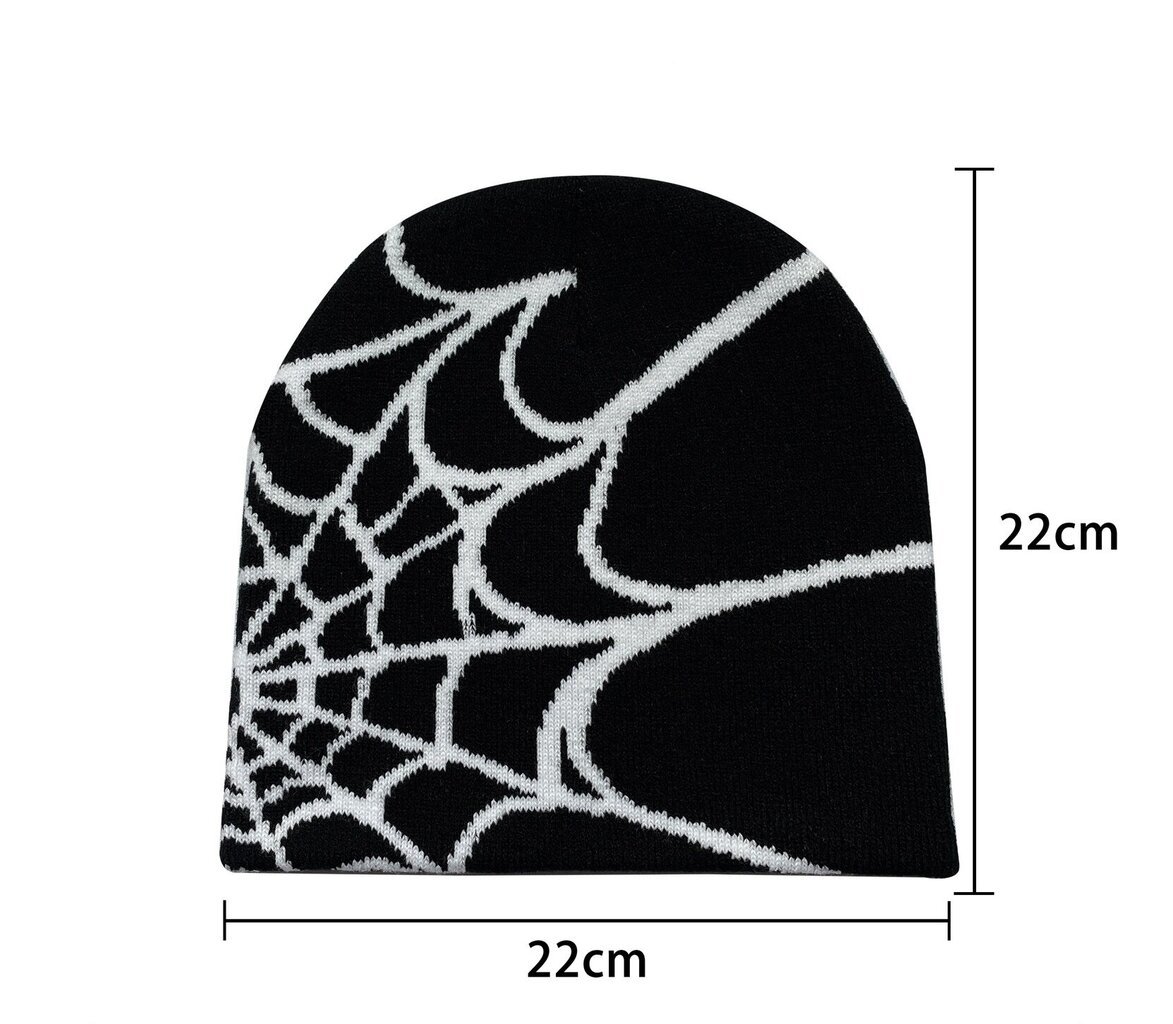 Y2K Knit Hat Spider Web Ratsastus Ulkoilu Urheilu Muoti Hattu Naiset Miehet hinta ja tiedot | Naisten päähineet | hobbyhall.fi