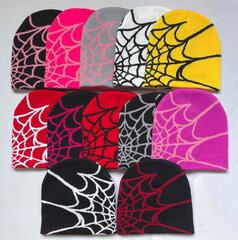 Y2K Knit Hat Spider Web Ratsastus Ulkoilu Urheilu Muoti Hattu Naiset Miehet hinta ja tiedot | Naisten päähineet | hobbyhall.fi