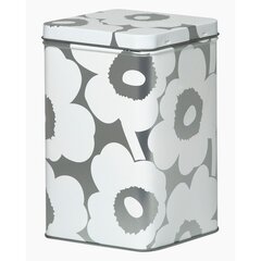 Marimekko Unikko -peltipurkki 102x102x175mm hinta ja tiedot | Elintarvikkeiden säilytysastiat | hobbyhall.fi