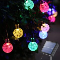 Solar String Lights, 22M 200 LED Crystal Balls Solar String Lights Outdoor Indoor 8 Modes Vedenpitävä LED-valo Puutarha Pihalle Patio Parveke Juhla Häät Joulukoristeet, Värikäs hinta ja tiedot | Jouluvalot | hobbyhall.fi