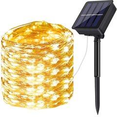 Outdoor Solar String Lights, 22m 200 LED Vedenpitävä kuparilanka Solar String Lights Jouluvalot puutarhaan, parvekkeelle, pihalle, häihin, juhliin (lämmin valkoinen) hinta ja tiedot | Jouluvalot | hobbyhall.fi