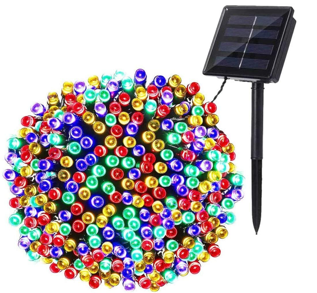 Solar String Lights, 20m 200 LED Waterproof 8 Lighting Mode (värillinen) [Energialuokka A+++] hinta ja tiedot | Jouluvalot | hobbyhall.fi