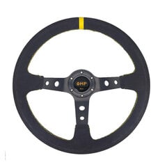 Universaali 14'' Omp 350 mm ohjauspyörä Deep Corn Drifting Sport, musta-keltainen hinta ja tiedot | Auton sisätilatarvikkeet | hobbyhall.fi