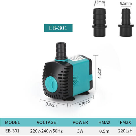 220L/H uppovesipumppu, 3W mini uppopumppu, akvaariovesipumppu, kalasäiliön kiertovesipumppu hinta ja tiedot | Puutarhapumput | hobbyhall.fi