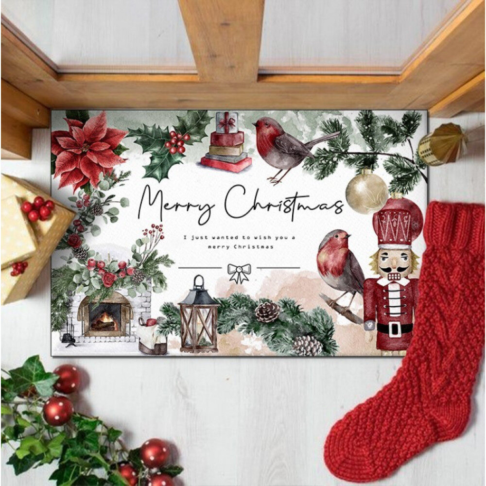 Jouluinen ovimatto Merry Christmas, eCarla, 60x90cm hinta ja tiedot | Ovimatot | hobbyhall.fi