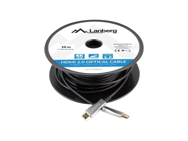 Lanberg, HDMI, 10 m hinta ja tiedot | Kaapelit ja adapterit | hobbyhall.fi