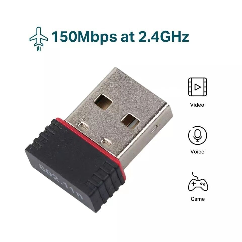 Mini USB Langaton verkkokortti 150M WiFi-vastaanotin RTL8188 Kannettava verkkokorttilähetin 5kpl hinta ja tiedot | USB-sovittimet äänentoistoon | hobbyhall.fi