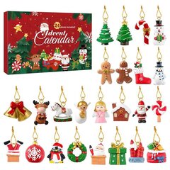 Joulun adventtikalenteri Joulun lähtölaskenta Adventtikalenteri, jossa 24 kpl riippuvia koristeita Joulukoristeet Navidad-lahjat hinta ja tiedot | Joulukoristeet | hobbyhall.fi