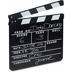 Black Cinema clapperboard Hollywood-elokuvan tapettikohtauksen deco-kirjoitus KxLxS: 26 x 30 x 30 cm hinta ja tiedot | Koristeet ja tarrat | hobbyhall.fi