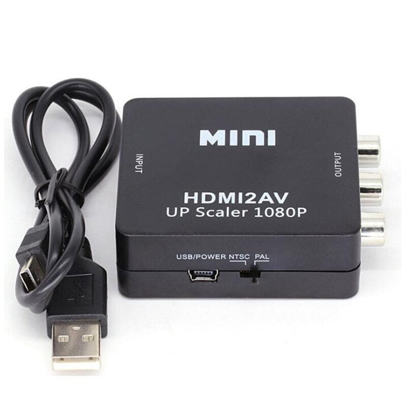 HDMI-AV-ääni-videomuunnin digiboksi vanhaan televisioon teräväpiirto HDMI 2AV -muunnin hinta ja tiedot | USB-sovittimet äänentoistoon | hobbyhall.fi