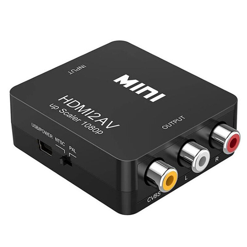 HDMI-AV-ääni-videomuunnin digiboksi vanhaan televisioon teräväpiirto HDMI 2AV -muunnin hinta ja tiedot | USB-sovittimet äänentoistoon | hobbyhall.fi