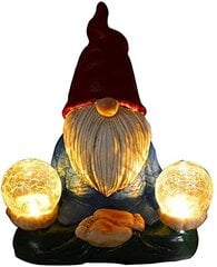 Hartsipuutarhan tonttupatsas Hartsipuutarhafiguuri, pitkä parta Gnome-meditaatio ja heijastus aurinko-LED-valoilla aurinkoenergialla toimiva vedenpitävä gnome-sisustus patiolle, pihalle, nurmikolle, kuistille hinta ja tiedot | Koristeet ja tarrat | hobbyhall.fi