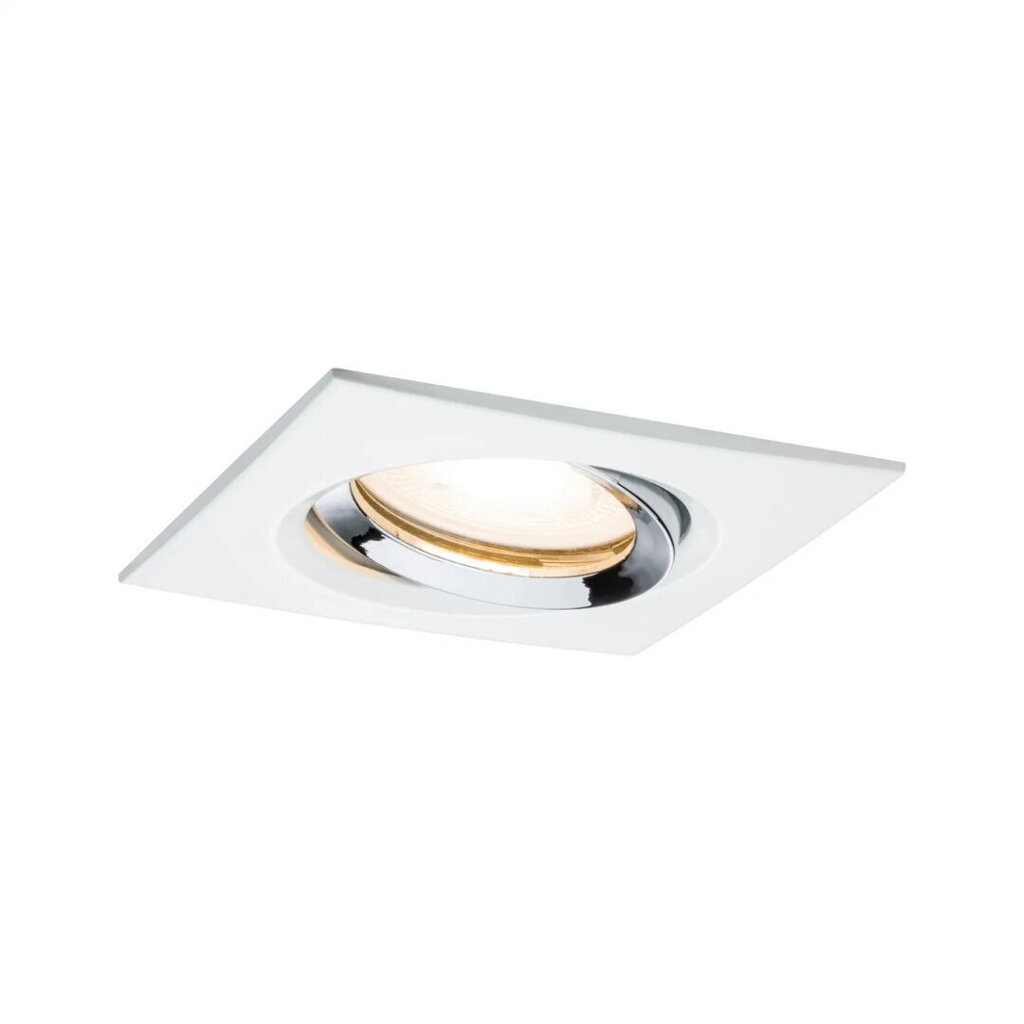 LED valaisin Paulmann Nova Plus IP65 neliö 93 mm 30 ° GU5, 3/GU10. 35 W matta valkoinen/kromi hinta ja tiedot | Upotettavat valaisimet ja LED-valaisimet | hobbyhall.fi